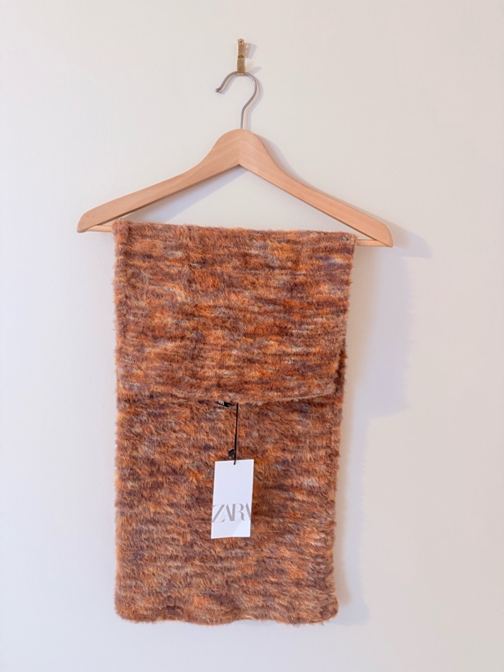 ZARA • Marled Brown & Orange Pencil Skirt